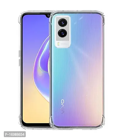 RRTBZ Transparent Soft Silicone TPU Flexible Back Cover Compatible for Vivo V21e 5G