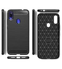 RRTBZ Carbon Fibre Slim TPU Flexible Back Case Cover Compatible for Xiaomi Redmi Note 5 Pro-thumb1