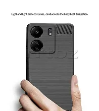 Classic Soft Armor Back Case Compatible For Redmi 13C 4G / Poco C65 , Black-thumb3