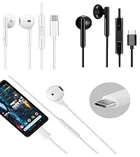 RRTBZ Type C Earphones with Type C Wired Earphone with Mic, Rich Bass and Noise Isolation Compatible with Oppo Reno 7 Pro / Reno7 Pro (White)-thumb3