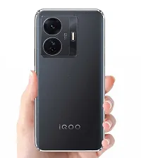 RRTBZ Soft Silicon Transparent TPU Case Cover Compatible for iQOO Z6 Pro 5G / Vivo T1 Pro with Type-C Data Cable-thumb2