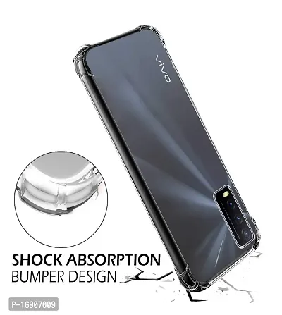 RRTBZ Transparent Soft Silicone TPU Flexible Back Cover Compatible for Vivo Y12s / Vivo Y20 / Vivo Y20i-thumb3