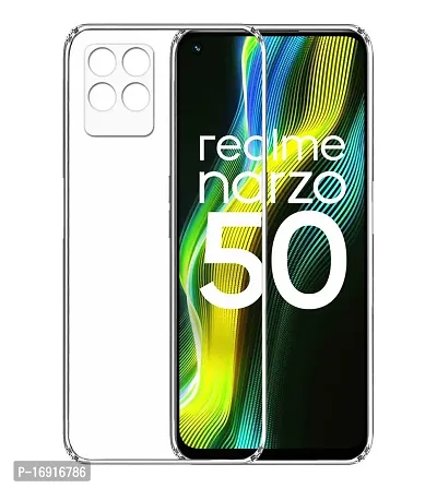 RRTBZ Soft Flexible Silicone Transparent Back Cover Compatible for Realme Narzo 50