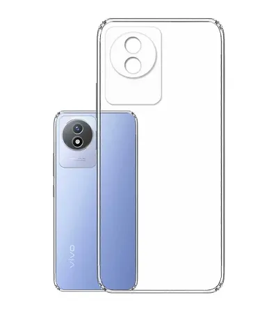 RRTBZ Transparent Soft Silicone TPU Back Cover Compatible for Vivo Y02