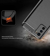 RRTBZ Carbon Fiber Hybrid Armor Shock Proof TPU Back Case Cover Compatible for Motorola Moto G42 -Black-thumb3