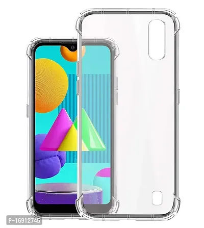 RRTBZ Soft TPU Transparent All Sides Protection Back Case Cover Compatible for Samsung Galaxy M01