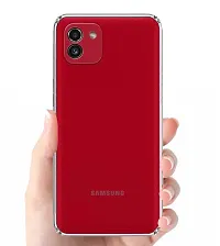 RRTBZ Transparent Soft Silicone TPU Flexible Back Cover Compatible for Samsung Galaxy A03-thumb2