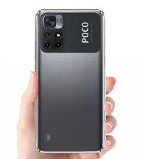 RRTBZ Transparent Soft Silicone TPU Back Cover Compatible for Poco M4 Pro-thumb2