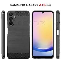 Classic Soft Armor Back Case Compatible For Samsung Galaxy A25 5G , Black-thumb1