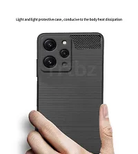 Rrtbz Soft Armor Back Case Compatible For Redmi 12 5G / Redmi 12 4G / Poco M6 Pro 5G -Black-thumb3