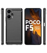 RRTBZ Soft Armor Back Case Compatible for Poco F5 5G -Black-thumb1