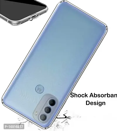 RRTBZ Transparent Soft Silicone TPU Flexible Back Cover Compatible for Motorola Moto G31-thumb4