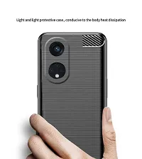 RRTBZ Soft Silicon Armor Back Case Cover Compatible for Reno 8T / Reno8 T 5G (Carbon Armor)-thumb2