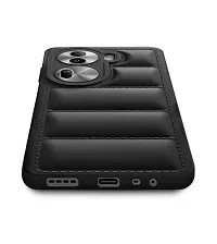 Silicon Puff Case with Camera Protection Compatible for Oppo Reno 11 Pro 5G 5G -Black-thumb4