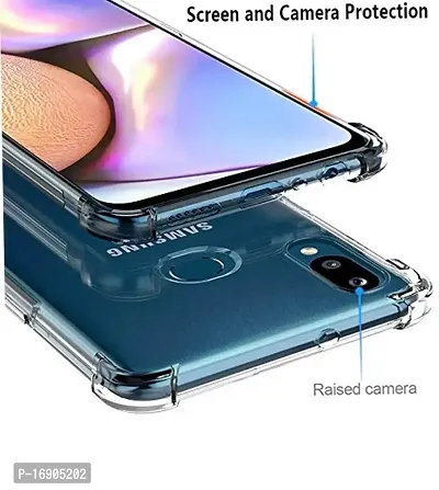 RRTBZ Soft Flexible Silicone Transparent Back Cover Compatible for Samsung Galaxy A10s-thumb3