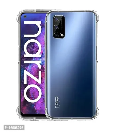 RRTBZ Soft Flexible Silicone Transparent Back Cover Compatible for Realme Narzo 30 Pro 5G-thumb0