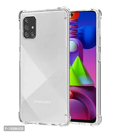 RRTBZ Transparent Soft Silicone TPU Flexible Back Cover Compatible for Samsung Galaxy M51