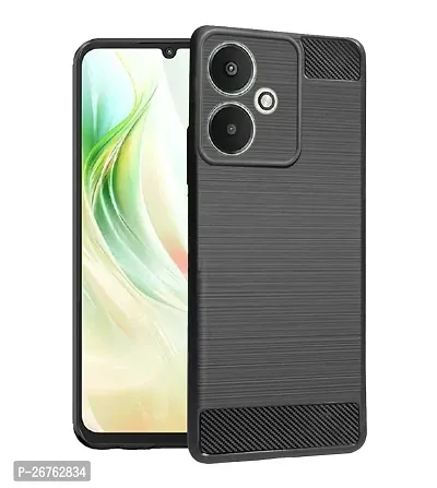 Classic Soft Armor Back Case Compatible For Poco M6 5G / Redmi 13C 5G , Black