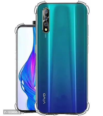 RRTBZ Soft Silicon Transparent TPU Case Cover Compatible for Vivo S1