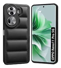 Silicon Puff Case with Camera Protection Compatible for Oppo Reno 11 Pro 5G 5G -Black-thumb1