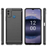 RRTBZ Carbon Fiber TPU Back Case Cover Compatible for Nokia G11 Plus -Black-thumb1