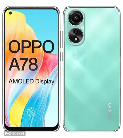 Stylish Silicon Back Cover Compatible For Oppo A78 4G-thumb2