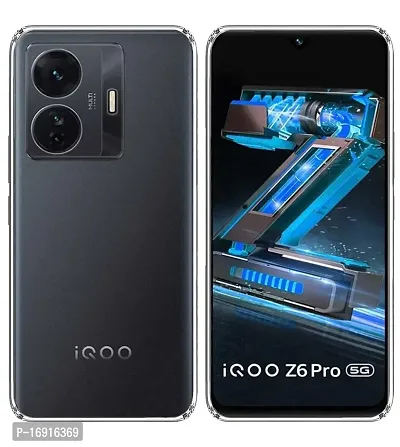 RRTBZ Silicon Transparent TPU Case Cover Compatible for iQOO Z6 Pro 5G / Vivo T1 Pro-thumb2