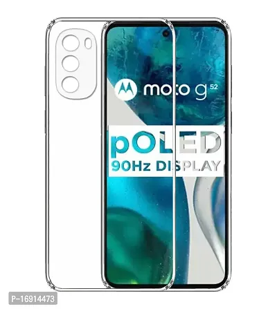 RRTBZ Soft Flexible Silicone Transparent Back Cover Compatible for Motorola Moto G52