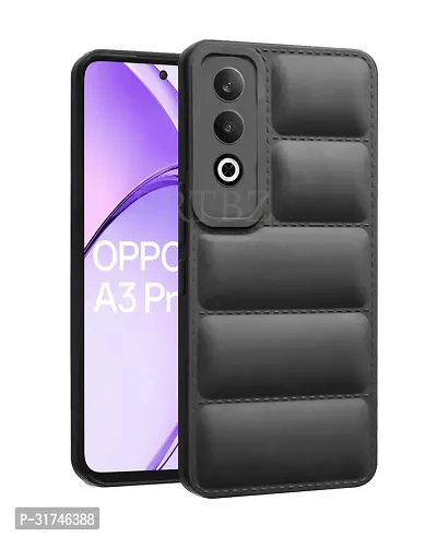 Silicon Puff Case with Camera Protection Compatible for Oppo A3 Pro 5G -Black