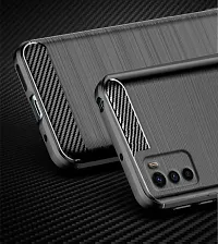 RRTBZ Carbon Fiber Hybrid Armor Shock Proof TPU Back Case Cover Compatible for Motorola Moto G42 -Black-thumb2