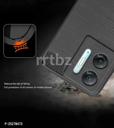 Rrtbz Soft Armor Back Case Compatible For Infinix Hot 30 5G -Black-thumb3