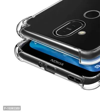 RRTBZ Transparent Soft Flexible TPU Case Cover Compatible for Nokia 8.1-thumb3