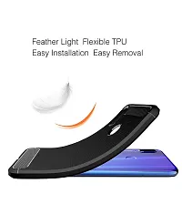 RRTBZ Carbon Fibre Slim TPU Flexible Back Case Cover Compatible for Xiaomi Redmi Note 5 Pro-thumb3