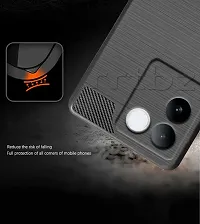 Stylish Silicon Back Cover Compatible For Iqoo Z7 Pro 5G / Vivo T2 Pro 5G -Black-thumb2