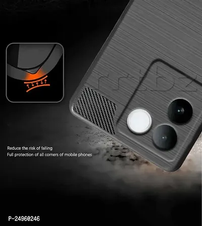 Stylish Silicon Back Cover Compatible For Iqoo Z7 Pro 5G / Vivo T2 Pro 5G -Black-thumb3