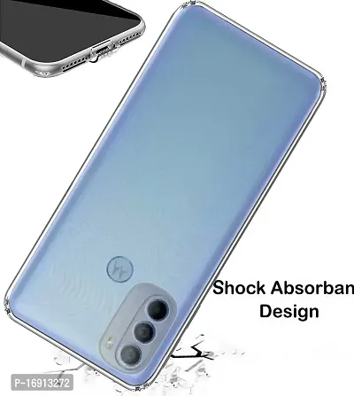 RRTBZ Soft Flexible Silicone Back Cover Compatible for (Motorola Moto G31, Transparent Case)-thumb4