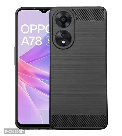 Rrtbz Soft Armor Back Case Compatible For Oppo A78 5G -Black