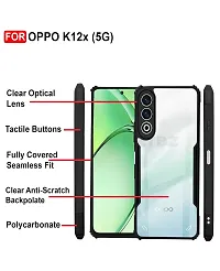 Oppo K12x 5G Camera Protection Shockproof Clear Back Bumper Eagle Back Case Cover PC TPU Compatible for Oppo K12x 5G with Stylus Pen and Screen Guard Black-thumb1