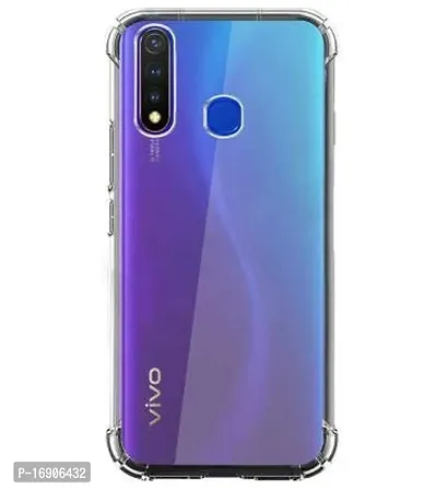 RRTBZ Soft Silicon Transparent TPU Case Cover Compatible for Vivo U20 / Vivo Y19