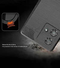 Stylish Silicon Back Cover Compatible For Motorola Edge 40 Neo -Black-thumb2