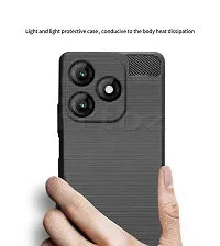 Classic Soft Armor Back Case Compatible For Itel A70 , Black-thumb3