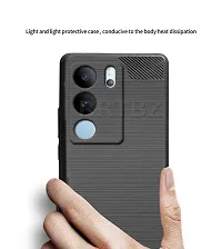 Stylish Silicon Back Cover Compatible For Vivo V29 5G -Black-thumb3