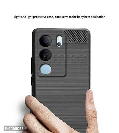 Stylish Silicon Back Cover Compatible For Vivo V29 5G -Black-thumb4