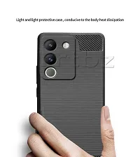 Stylish Silicon Back Cover Compatible For Vivo Y200 5G -Black-thumb3