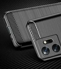 RRTBZ Carbon Fiber Hybrid Armor TPU Back Case Cover Compatible for Infinix Zero 20 -Black-thumb4