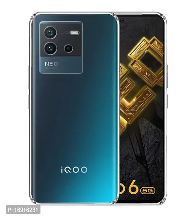 RRTBZ Soft Silicon Transparent Case Cover Compatible for iQOO Neo 6 5G