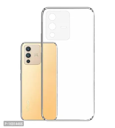 RRTBZ Transparent Soft Silicone TPU Flexible Back Cover Compatible for Vivo V23 5G