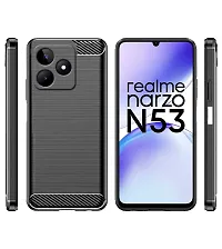 RRTBZ Soft Armor Back Case Compatible for Realme Narzo N53 -Black-thumb1