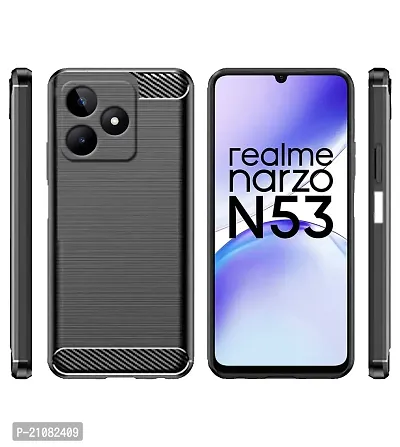 RRTBZ Soft Armor Back Case Compatible for Realme Narzo N53 -Black-thumb2