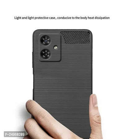 Stylish Silicon Back Cover Compatible For Motorola G54 5G / Motorola Moto G54 -Black-thumb4